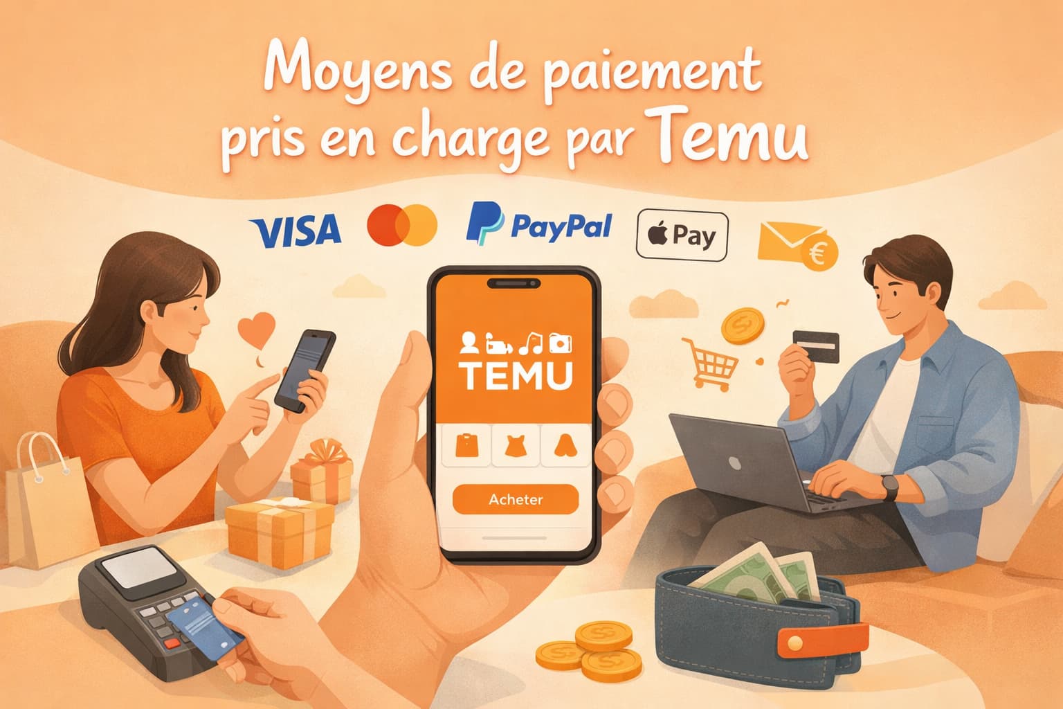 Moyens de paiement pris en charge par Temu sur l’application