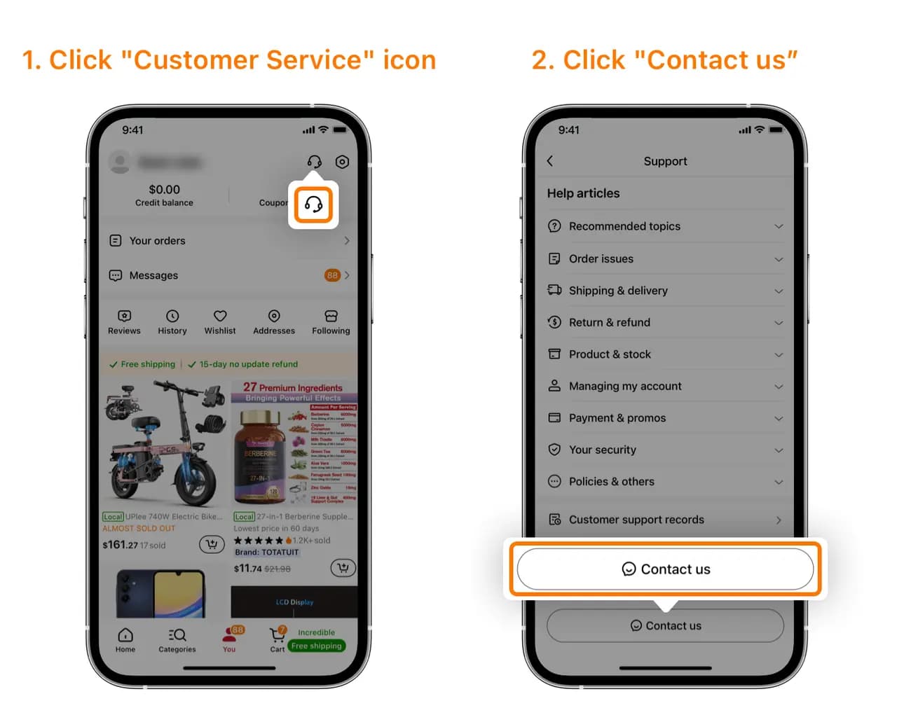 Le Service client Temu et la gestion des commandes
