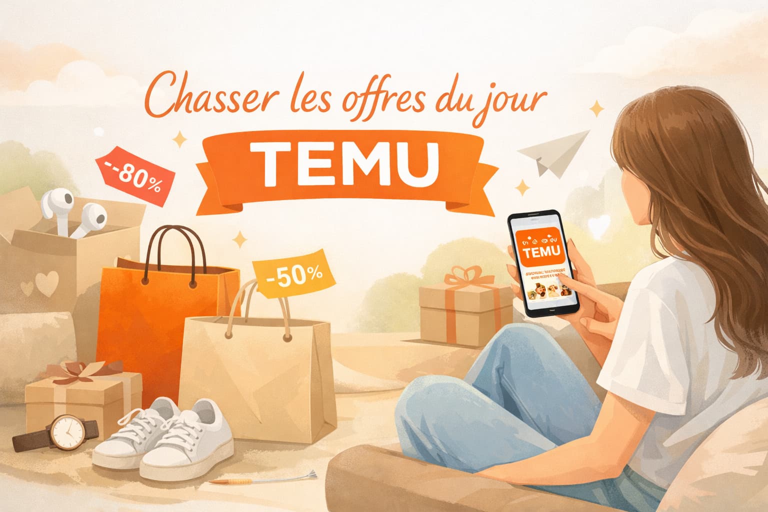 Chasser les offres du jour Temu sur l’application